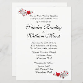 Convite para Casamento de Corações