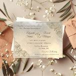 Convite para Casamento de Corações Dourados Chic L<br><div class="desc">Convite de casamento elegante.</div>