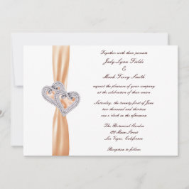 Convite para Casamento de Corações Tangerinos Pers