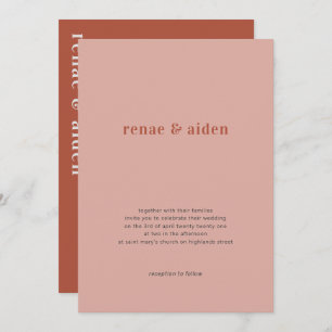 Convite para casamento de coral, convite para casa