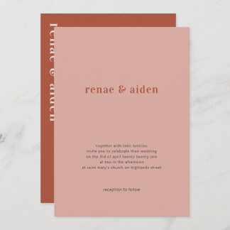 Convite para casamento de coral, convite para casa