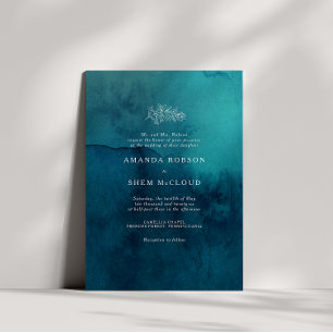 Convite Para Casamento De Cores Aquáticas Do Ocea