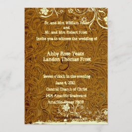 Convite para Casamento de Couros e Locais