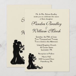 Convite para Casamento de Creme