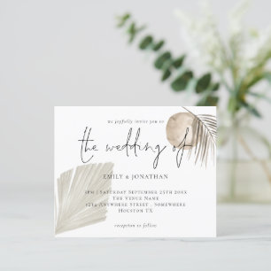 Convite Para Casamento De Creme De Grama De Boho P