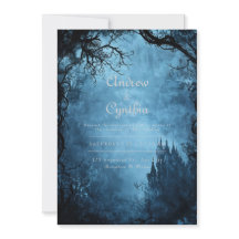 Convite para Casamento de Crepúsculo Gótico