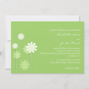 Convite para Casamento de Daisy Verde