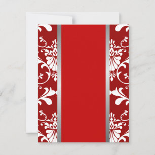 Convite para Casamento de Damask e Ribbon