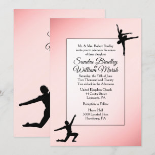 Convite para Casamento de Dança de Balé Dusty