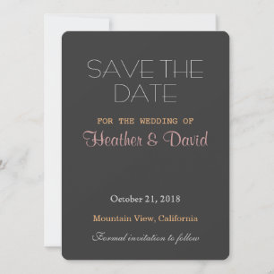 Convite para Casamento de Data de Salvamento da Ci