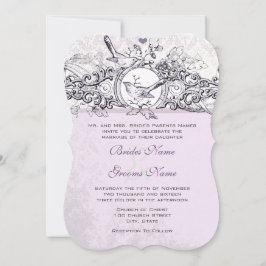 Convite para Casamento de Deslocamento de Lavandas