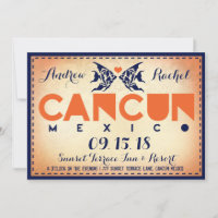 Convite para Casamento de Destino CANCUN