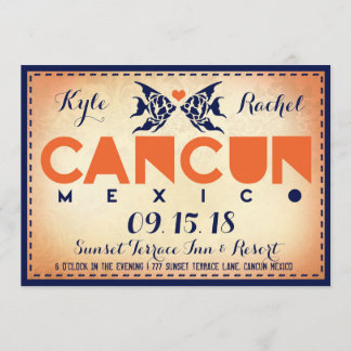 Convite para Casamento de Destino CANCUN