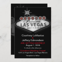 Convite para Casamento de Destino de Las Vegas