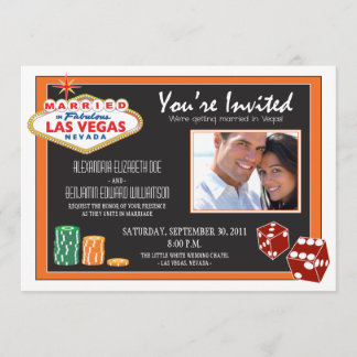 Convite para Casamento de Destino de Las Vegas (la