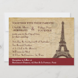 Convite para Casamento de Destino de Paris