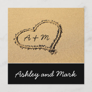 Convite para Casamento de Destino de Praia Moderna