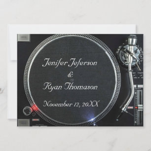 Convite para casamento de DJ Turntable