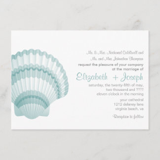 Convite para Casamento de Elegance em Seashore