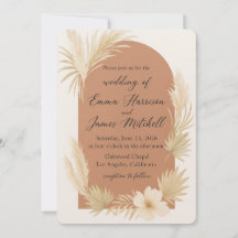 Convite para Casamento de Elegância Boêmia