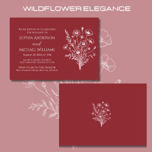 Convite Para Casamento De Elegância De Flores Selv