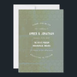 Convite para Casamento de Elegância em Descanso Em<br><div class="desc">Convite para Casamento de Elegância em Descanso Emerald</div>