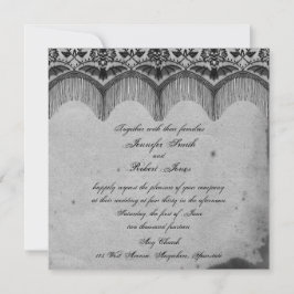 Convite para Casamento de Elegante Gótico Lace Pos