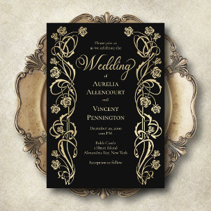 Convite para Casamento de Espadas Reais Medieval R