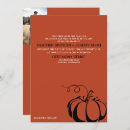 Convite para Casamento de Especiarias de Abóbora c