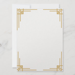 Convite para Casamento de Estilo Art Deco