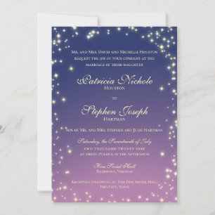 Convite para Casamento de Estrelas de Noite