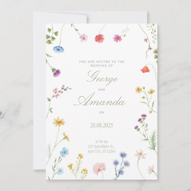 Convite para casamento de excelente 2025 (Frente)