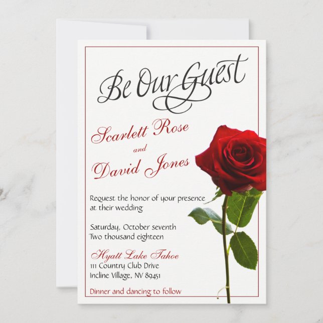 Convite para Casamento de Fairytale (Frente)