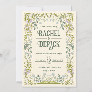 Convite para Casamento de Fairytale Storytale de J
