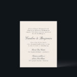 Convite para Casamento de Feriado de Script Formal<br><div class="desc">Convite para Casamento Legítimo de Script Clássico Tradicional de Orçamento em Marfim e preto</div>