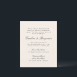 Convite para Casamento de Feriado de Script Formal<br><div class="desc">Convite para Casamento Legítimo de Script Clássico Tradicional de Orçamento em Marfim e preto</div>