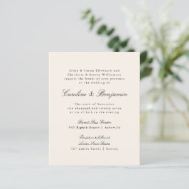 Convite para Casamento de Feriado de Script Formal