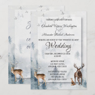 Convite Para Casamento De Feriado Em Woodland De i