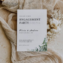 Convite para Casamento de Festa de noivado Verde