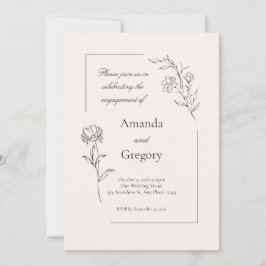 Convite para Casamento de Festas de noivado Floral