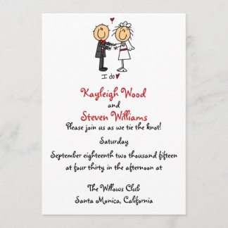 Convite para Casamento de Figura Stick