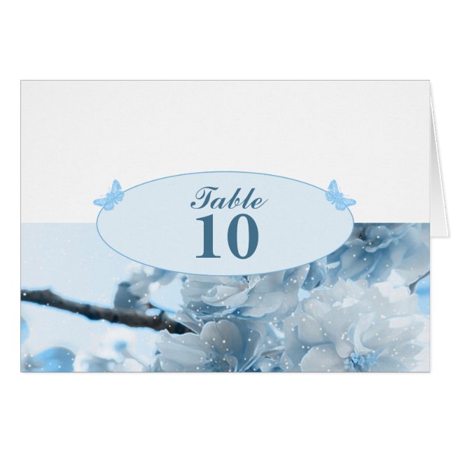 Convite para Casamento de Flor Azul (Frente horizontal)