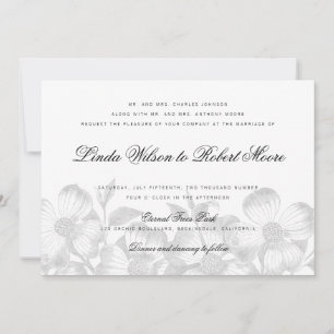 Convite Para Casamento De Flor De Dogwood Clássica