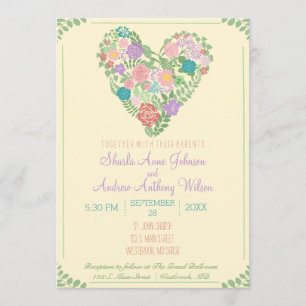 Convite para Casamento de Flor Primavera