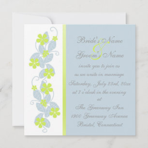 Convite para Casamento de Flores de Chartreuse