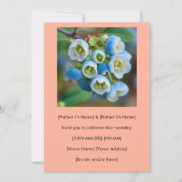 Convite para casamento de flores de mirtilo exclus
