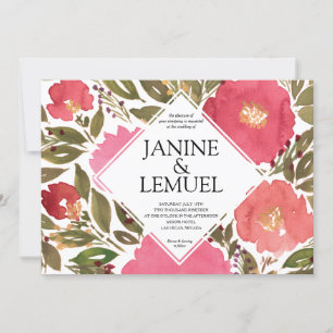 Convite para Casamento de Flores de Sangue