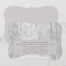 Convite para Casamento de Floresta de Neve de inve