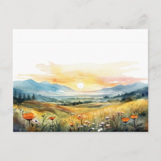 Convite para Casamento de Florestas Rustic Mountai (Frente)