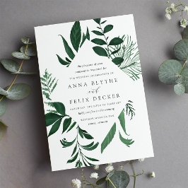 Convite para Casamento de Florestas Selvagens